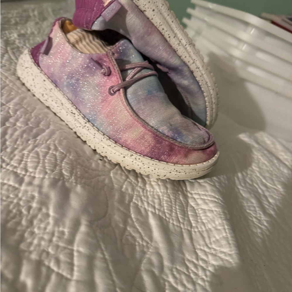 Hey Dude Kids Sneakers - Pink and Blue Tie-Dye